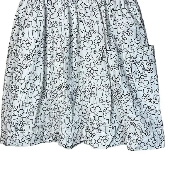 Hanna Andersson black and white flower print dress size 8 - Picture 7 of 9